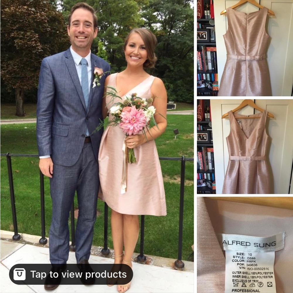 Alfred Sung Blush Bridesmaid's Dress